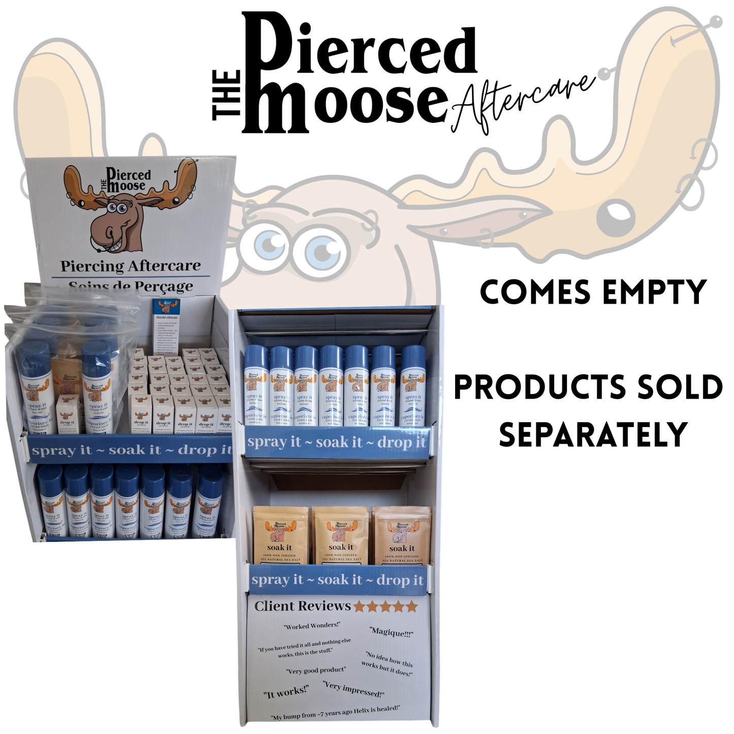 DP-Pierced Moose Empty Product Display - 3PK