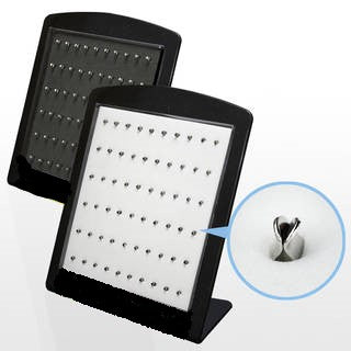 Display with 60 vertical clips
