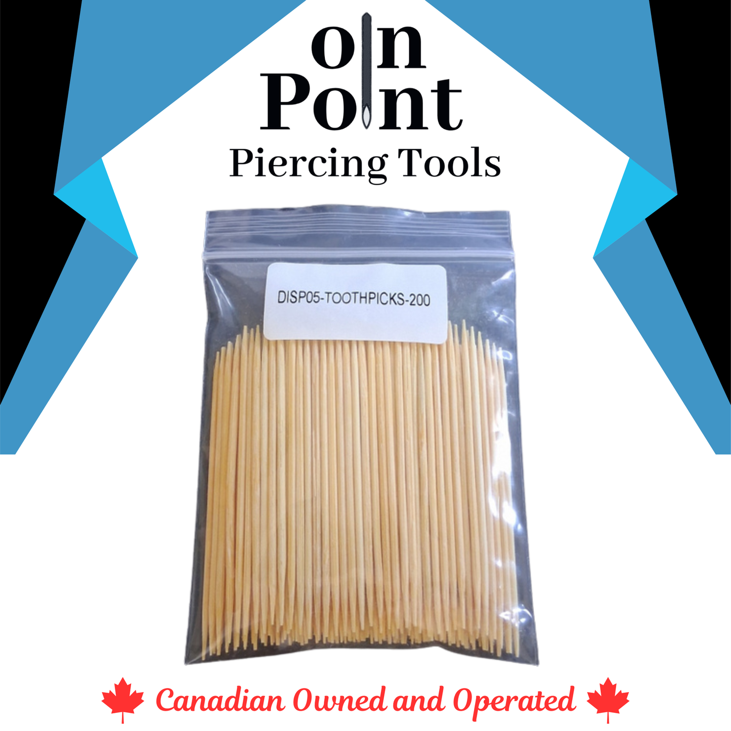 DP-On Point Bamboo Toothpicks for Marking 200 Pack