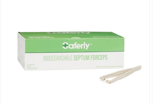 Saferly Disposable Pre-sterilized Septum Tweezer Forceps - Box of 25
