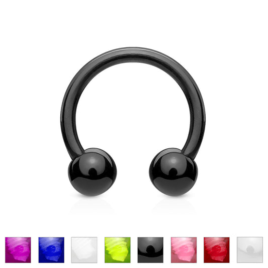Colored Acrylic Horseshoes External Thread