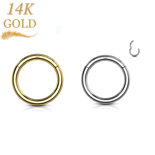 14K Solid Gold Hinged Ring
