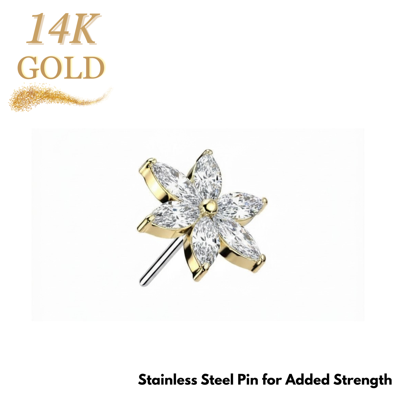 PNCP NP 14KT FLOWER CZ