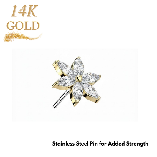 PNCP NP 14KT FLOWER CZ