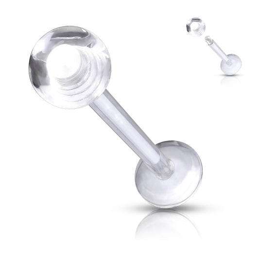 Acrylic Labret with Clear Acrylic Top