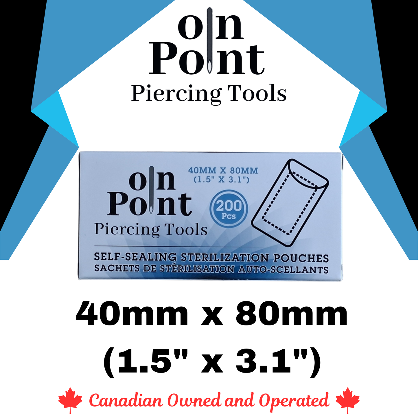 On Point Self-Sealing Small Autoclave Pouches for Jewelry - 200 PK