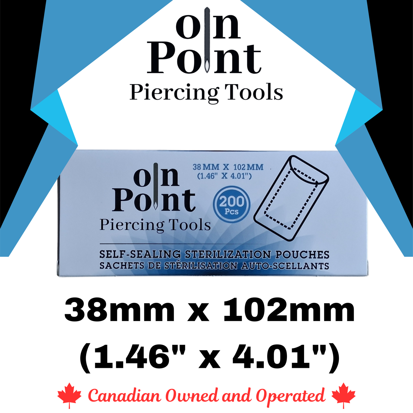 On Point Self-Sealing Small Autoclave Pouches for Jewelry - 200 PK