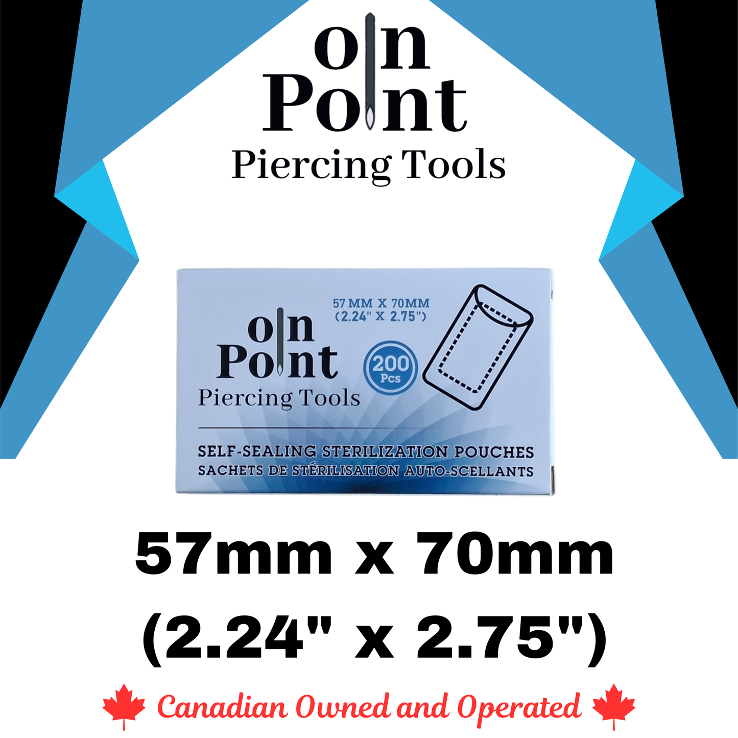 On Point Self-Sealing Small Autoclave Pouches for Jewelry - 200 PK