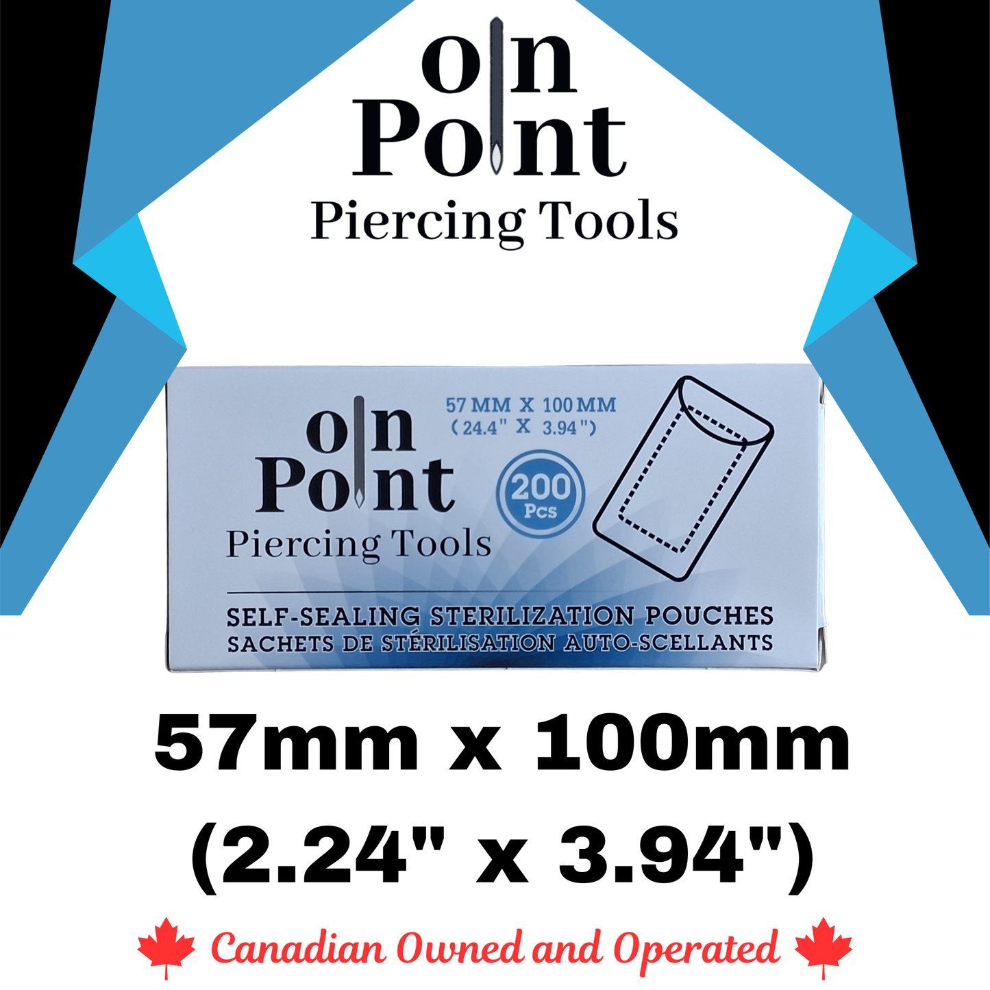 On Point Self-Sealing Small Autoclave Pouches for Jewelry - 200 PK