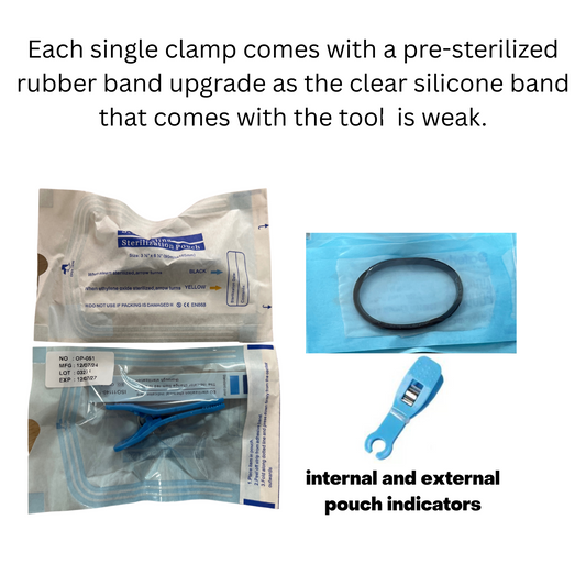On Point Disposable Pre-Sterilized Plastic Round Forceps Clamp - Single