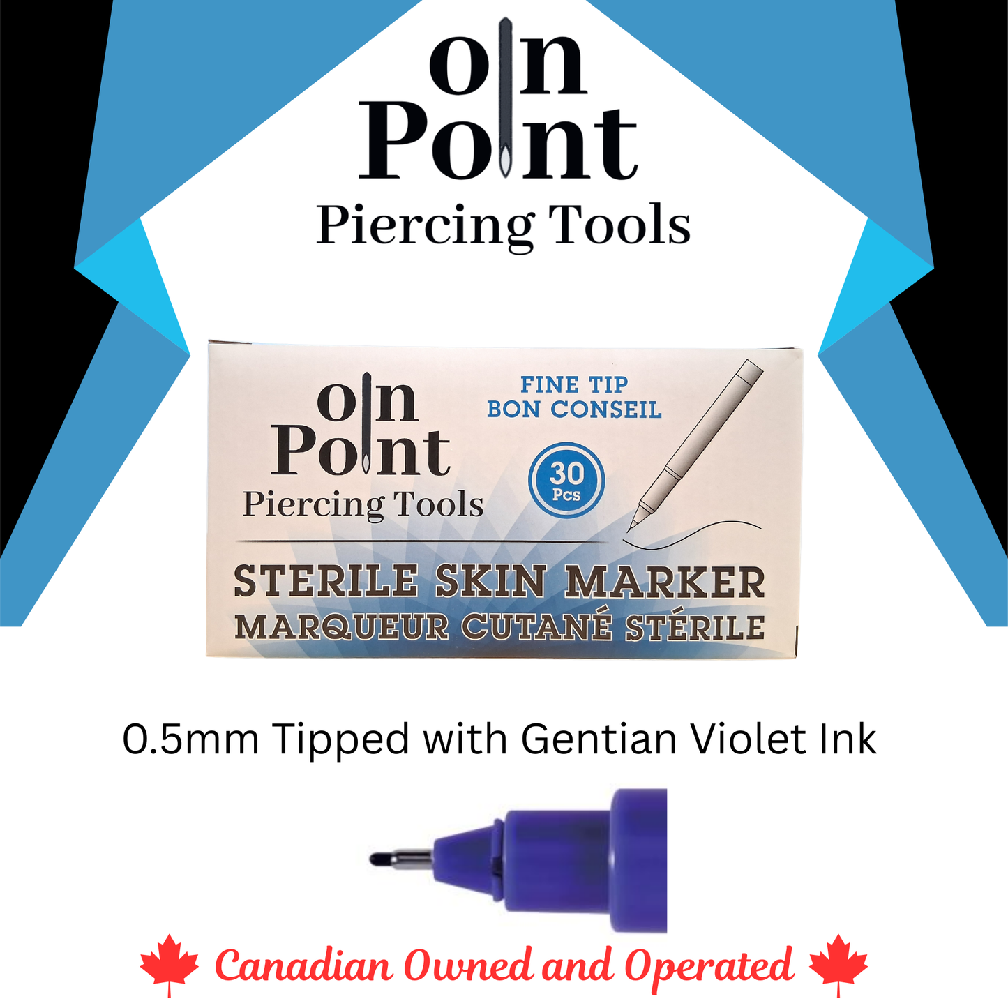DP-Disposable Pre-Sterilized Mini Surgical Skin Marker - Box of 30