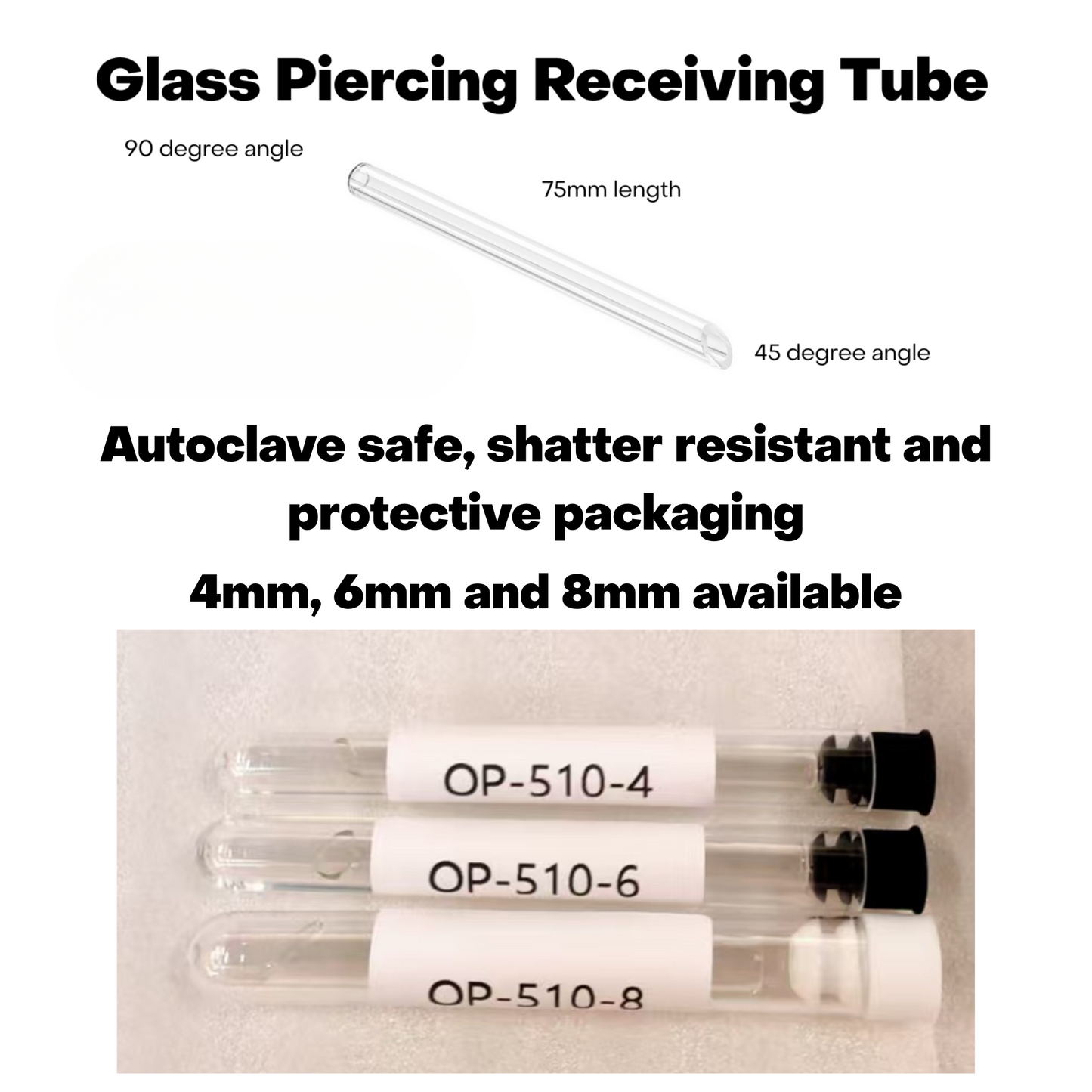 DP-Glass Receiving Tubes - Pick Size