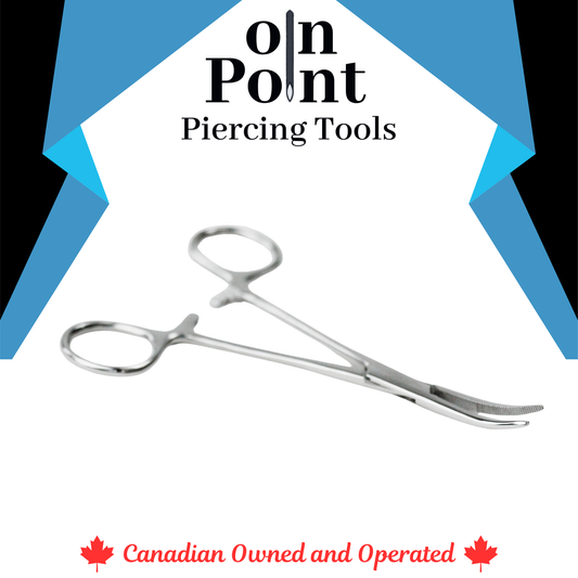 Mosquito Curved Hemostat with Lock