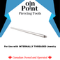 DP-Stainless Steel Threaded Insertion Taper for Internal Threaded Jewelry