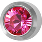 Pre-Sterilized Surgical Steel Earrings w/ Bezel Set CZ Birthstone (12Pk-$2.03/pr)