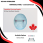 Pre-Sterilized Surgical Steel Externally Threaded Nipple Barbell w/ Front Facing CZ - (CLEARANCE)