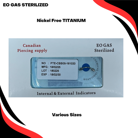 Pre-Sterilized Titanium Spiked Curved Barbell External Thread