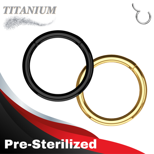 Pre-Sterilized Colored Titanium Hinged Rings - Coloured (CLEARANCE)