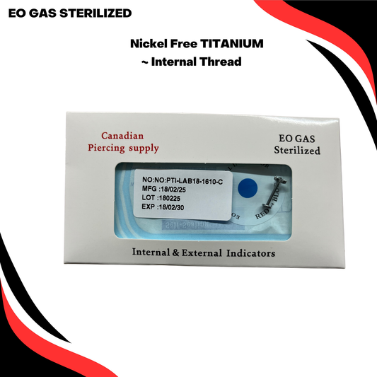 Pre-Sterilized Titanium Trinity CZ Triangle Internally Threaded Labret
