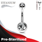 Pre-Sterilized Titanium Double Gem Belly Banana Internal Thread - (CLEARANCE)