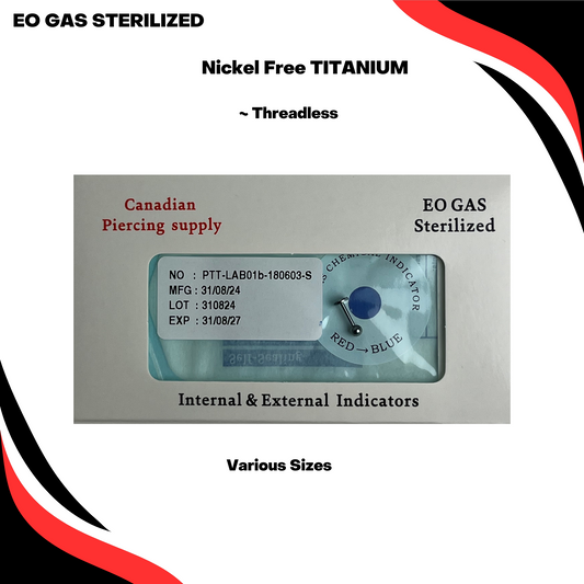 Pre-Sterilized Titanium Threadless Solid Ball Labrets (4mm Base)