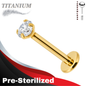 Lovisa - Pre-Sterilized Titanium Threadless Prong 2pc Labret for Ears