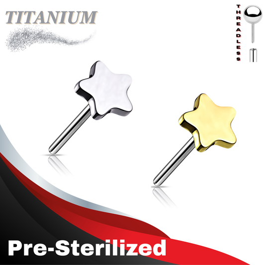 Pre-Sterilized Titanium Threadless 4mm Star (Top Only)