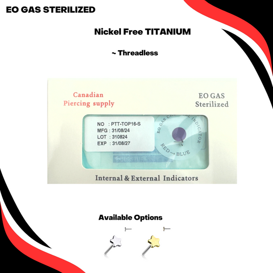 Pre-Sterilized Titanium Threadless 4mm Star (Top Only)