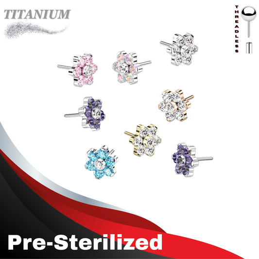 Lovisa - Pre-Sterilized Titanium Threadless Flower (Top Only)