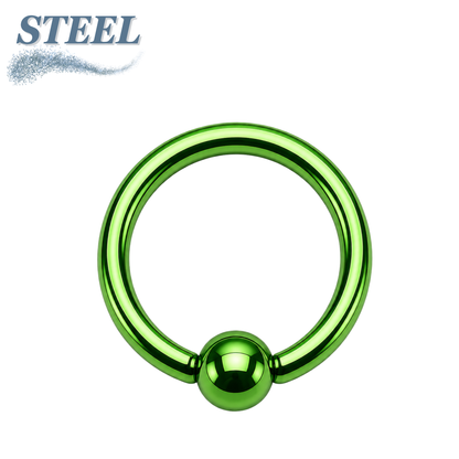 Surgical Steel Captive Bead Ring 18G-14G - Coloured Ion Plating