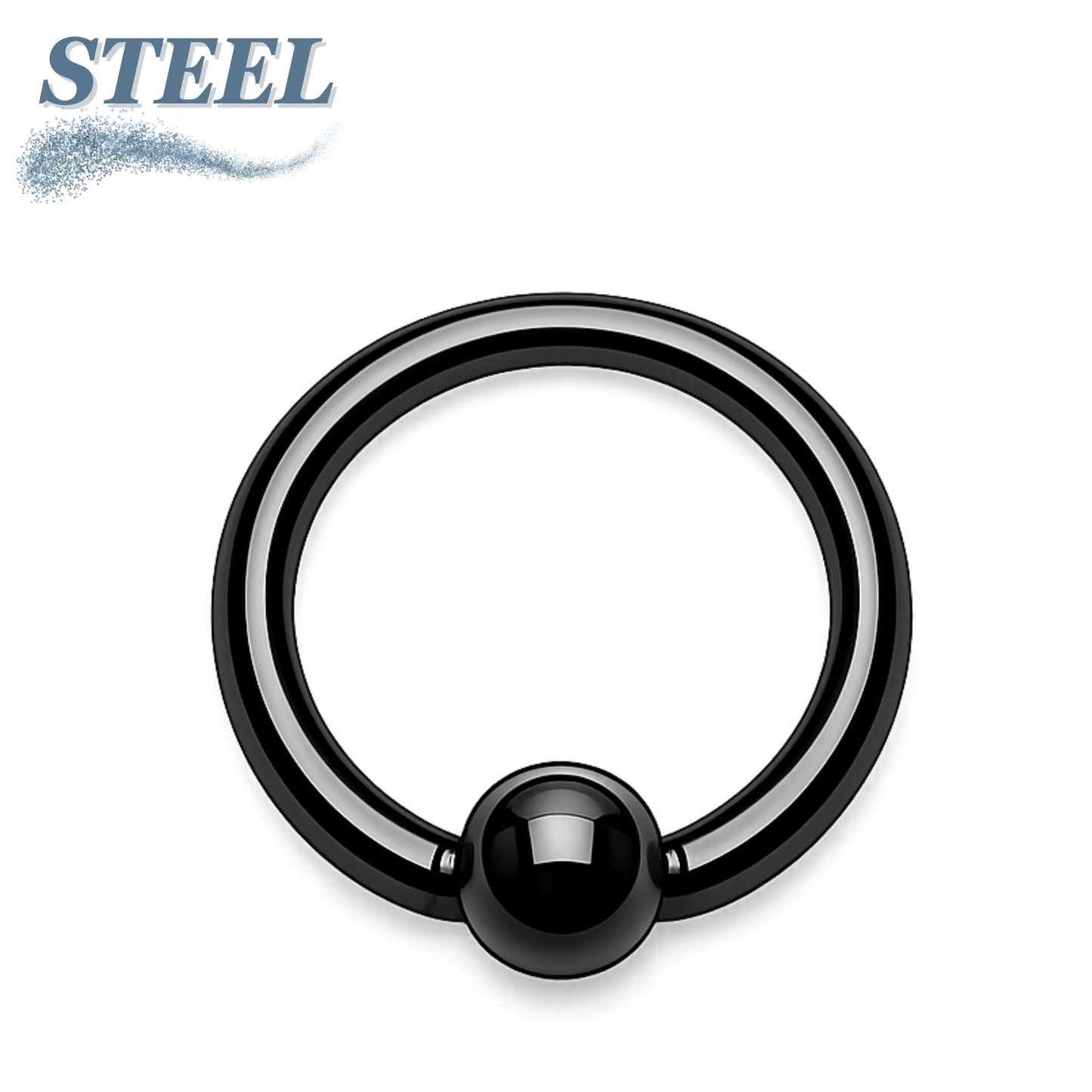 Surgical Steel Captive Bead Ring 18G-14G - Coloured Ion Plating