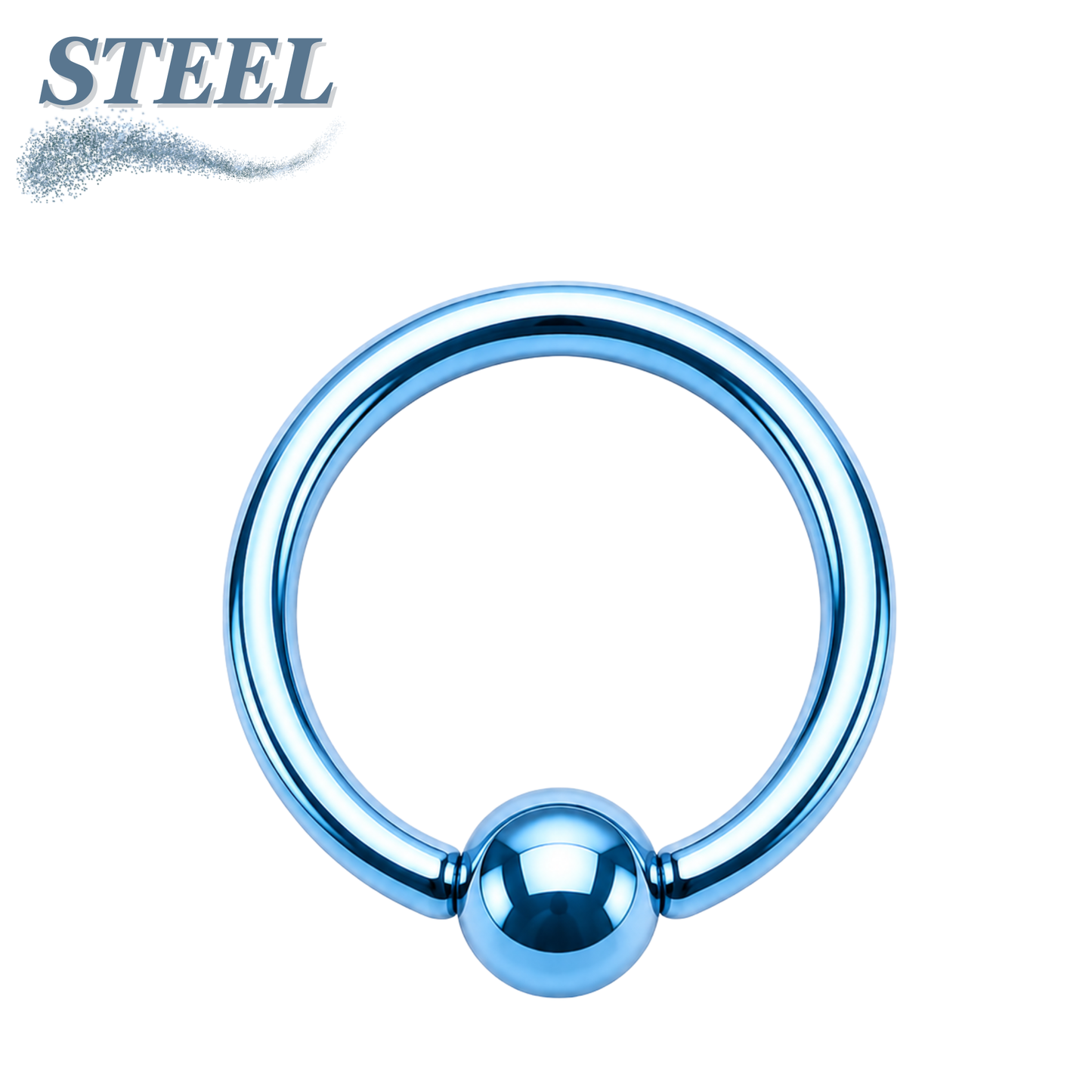 Surgical Steel Captive Bead Ring 18G-14G - Coloured Ion Plating