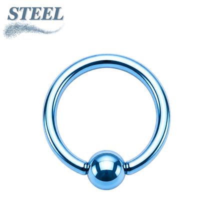 Surgical Steel Captive Bead Ring 18G-14G - Coloured Ion Plating