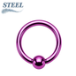 Surgical Steel Captive Bead Ring 18G-14G - Coloured Ion Plating