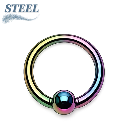 Surgical Steel Captive Bead Ring 18G-14G - Coloured Ion Plating