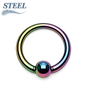 Surgical Steel Captive Bead Ring 18G-14G - Coloured Ion Plating