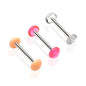 Surgical Steel Externally Threaded Barbell with Acrylic Half Balls