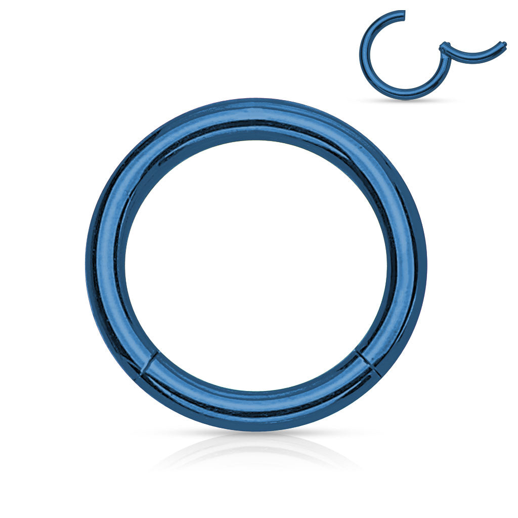 Surgical Steel Hinged Rings  20G & 18G - Coloured