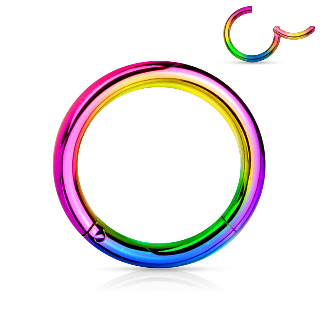 Surgical Steel Hinged Rings  20G & 18G - Coloured