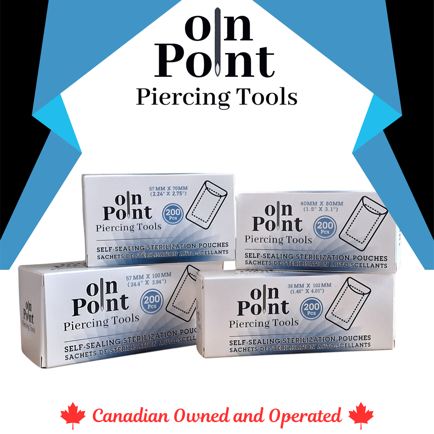 On Point Self-Sealing Small Autoclave Pouches for Jewelry - 200 PK