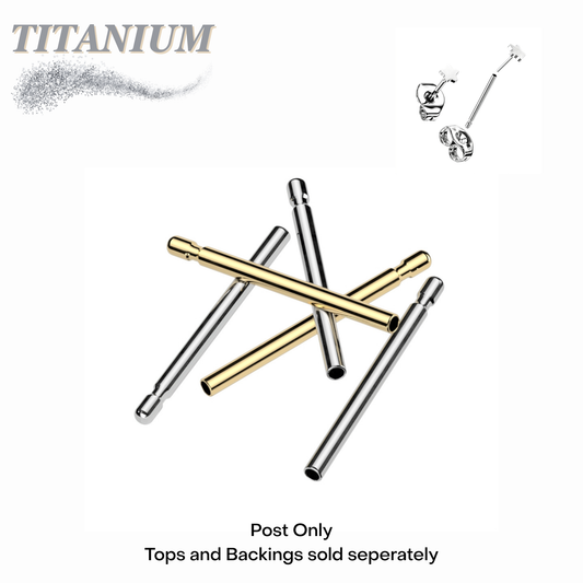 Titanium Threadless Earring Stud (Post Only)