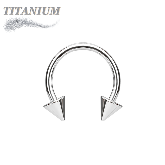 Titanium Horseshoe Spike Ends External Thread