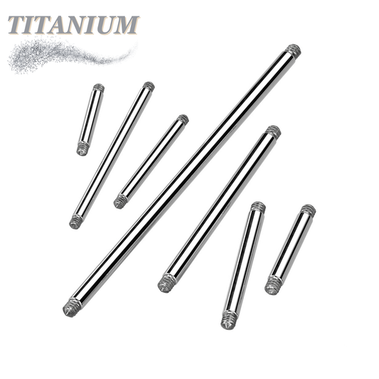 Titanium External Thread Straight Barbell (Posts Only)