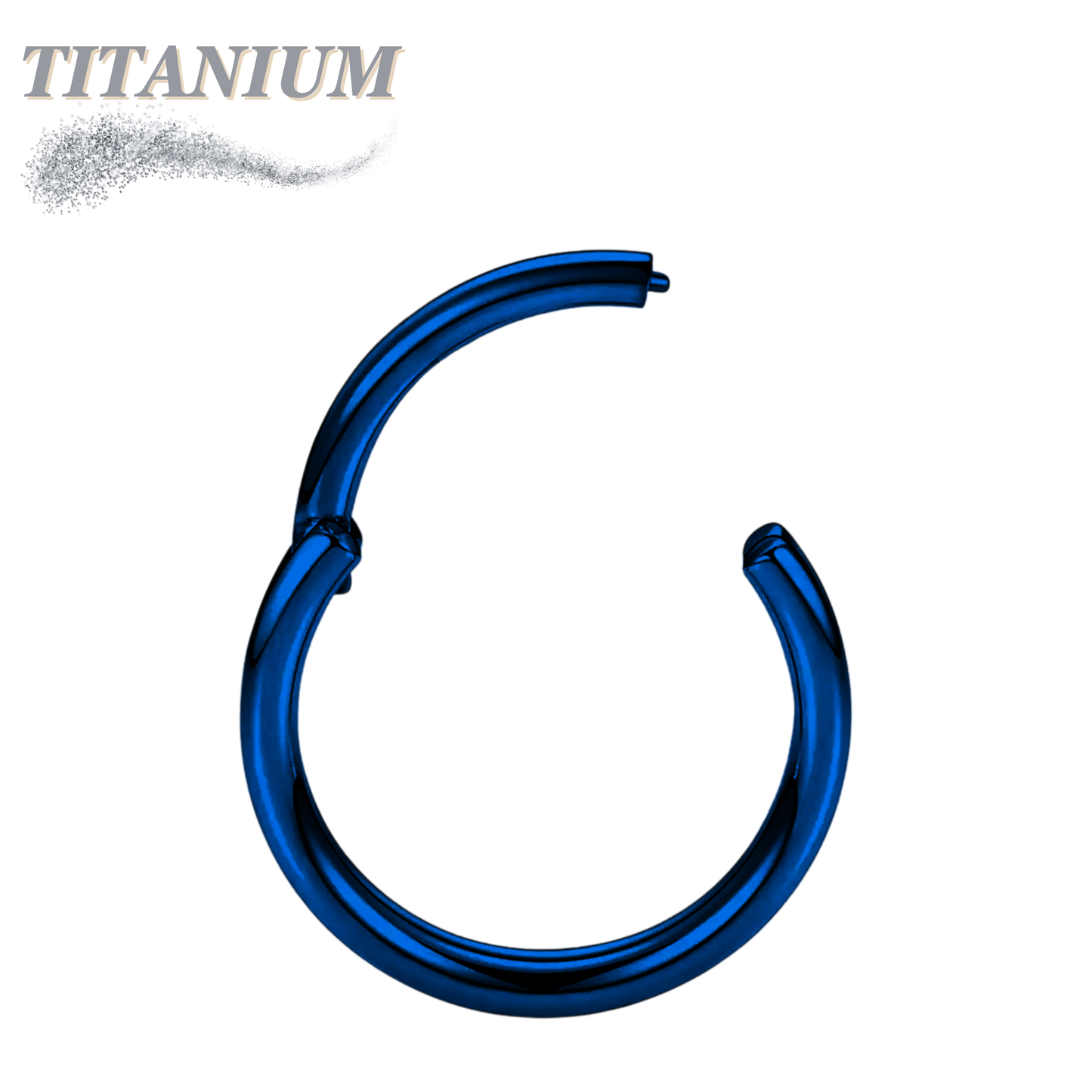 Titanium Hinged Rings 20G and 18G - Coloured