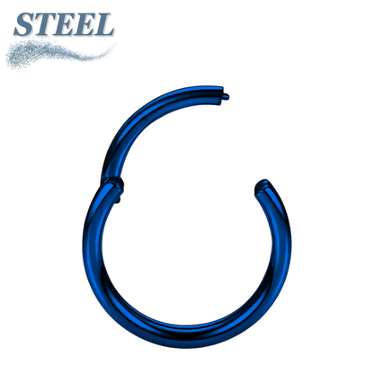 Surgical Steel Hinged Rings 14G-4G -Coloured