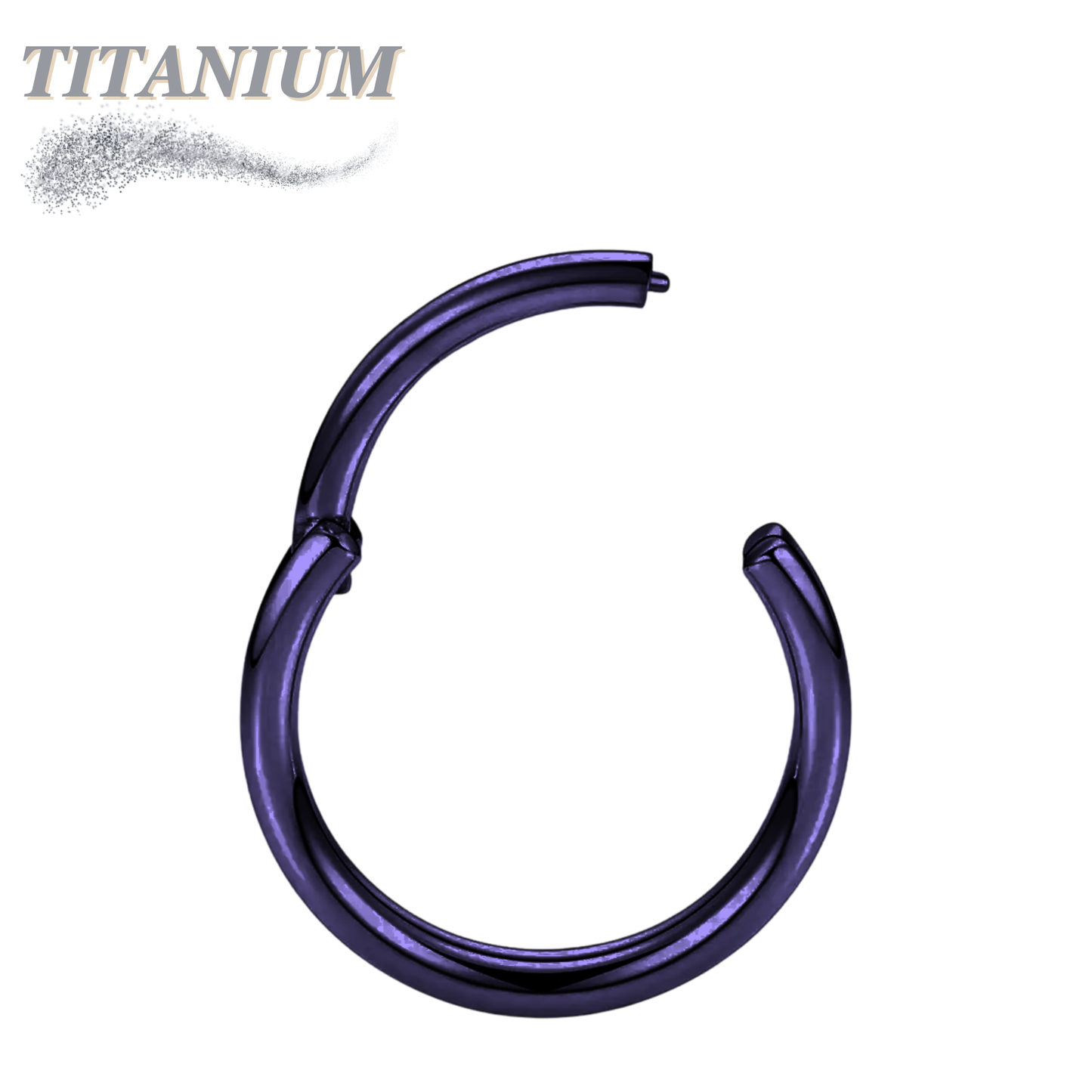 Titanium Hinged Rings 20G and 18G - Coloured