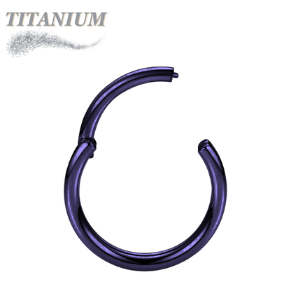 Titanium Hinged Rings 20G and 18G - Coloured