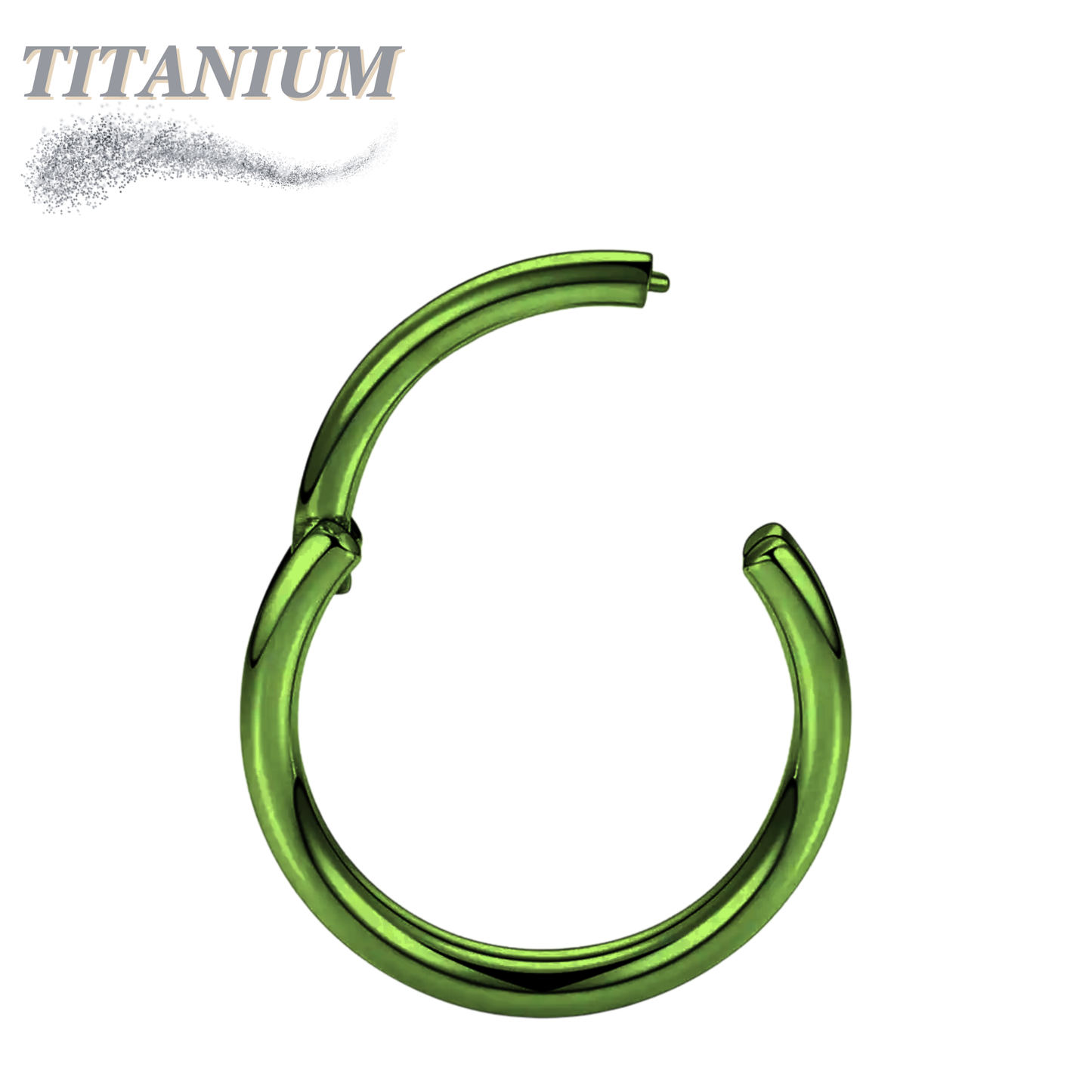 Titanium Hinged Rings 20G and 18G - Coloured