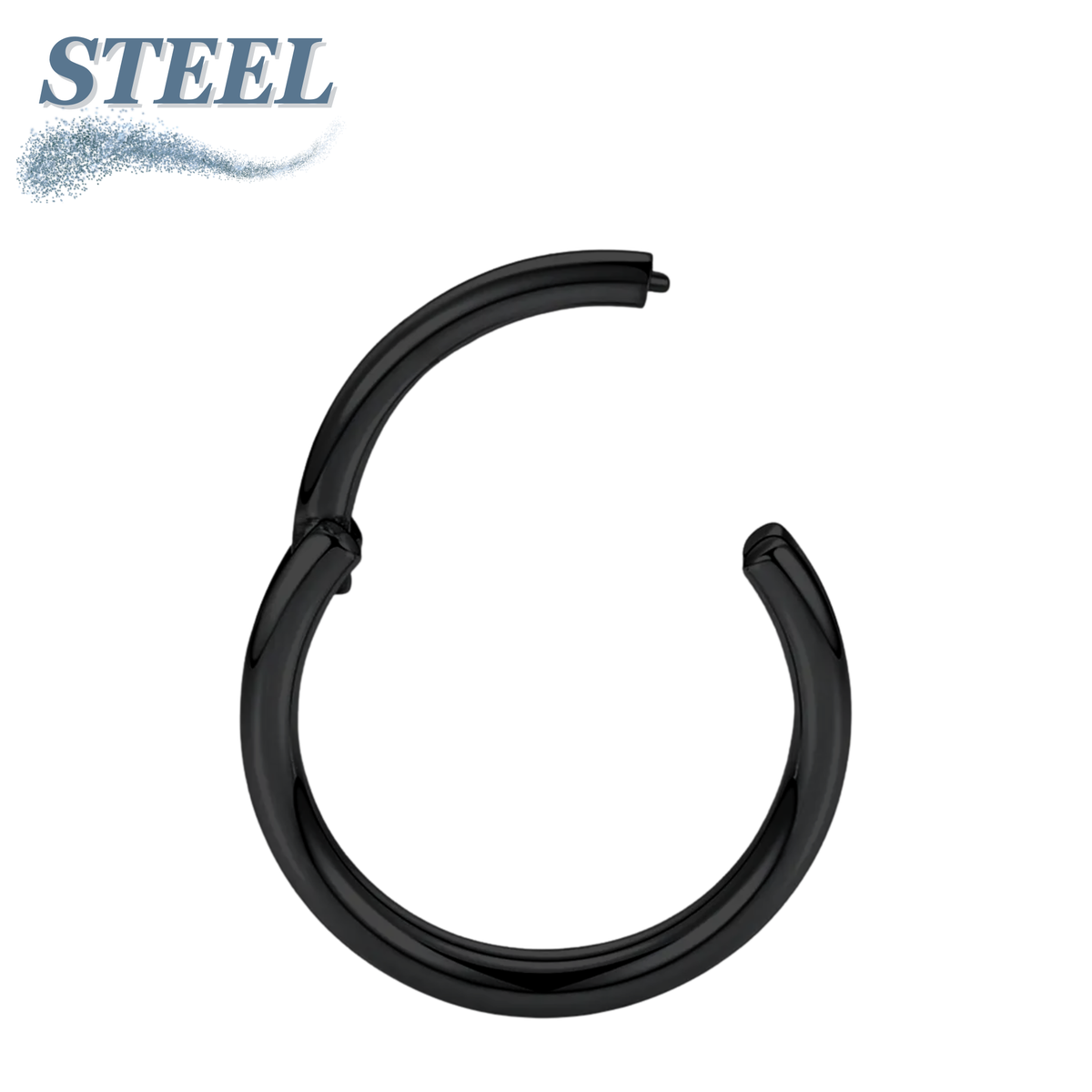 Surgical Steel Hinged Rings 14G-4G -Coloured