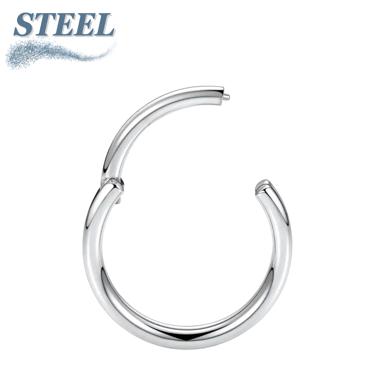 Surgical Steel Hinged Rings 14G-4G -Coloured